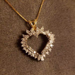 14k Yellow Gold and Diamond. 18"